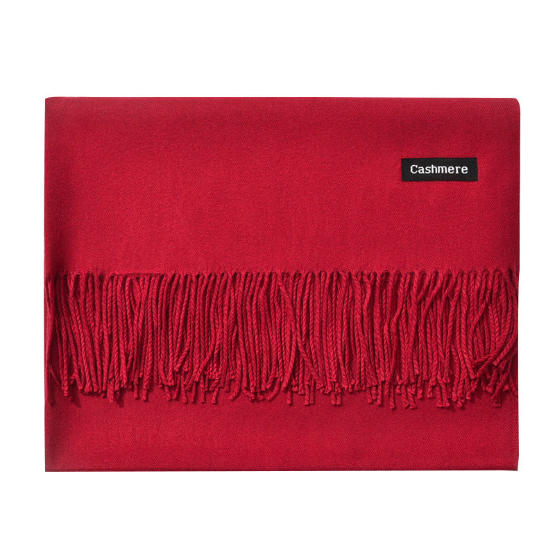 Cashmere scarf solid color
