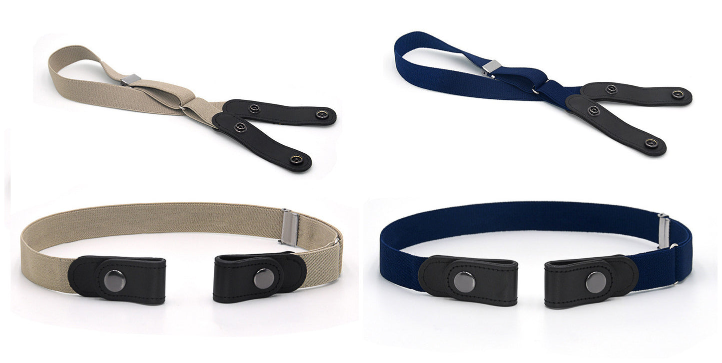 Jeans Belt Seamless Elastic Without Buckle All-match Lazy Belt