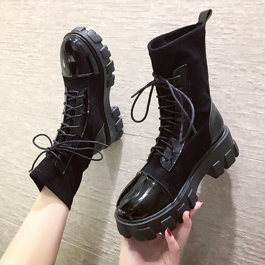 New Thick-soled Increased Short Spring and Autumn Martin Boots
