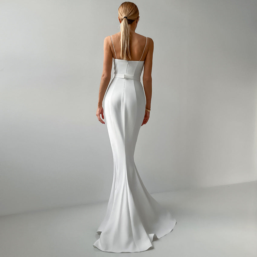 Womens White Sexy Strapless Tube Dress