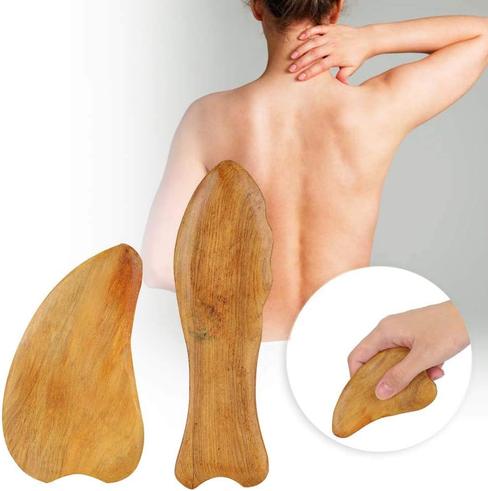 Tablero De Raspado, Tablero De Raspado De Madera Masaje De Cuello Facial Alivio Del Dolor Muscular Herramienta Gua Sha, Placa De Raspado De Masaje Reduce El Estrés Corporal(01)