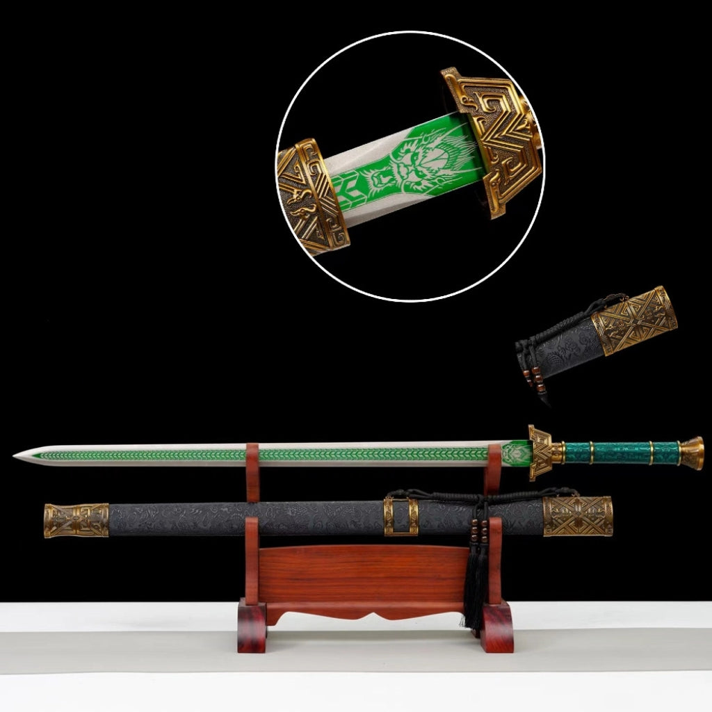 Tang-Style Sword Long-Style Sword Blade Self-Defense  Cold Weapon Tang-Style Horizontal Saber Decorative  Ornament Unsharpened
