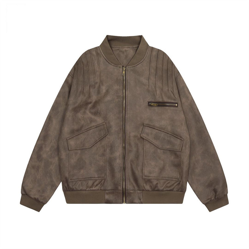 American Retro Workwear Baseball Uniform Jacket Men