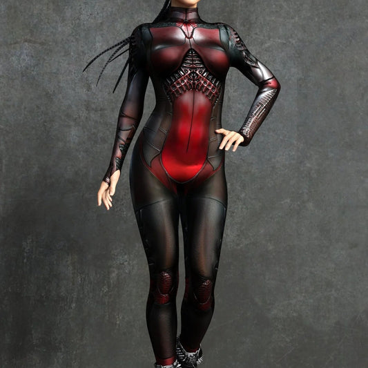 Women's Muscle Mecha Colorful Tight Jumpsuit