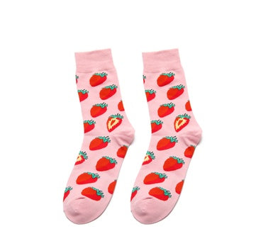 Men's and women's high-length flower long socks
