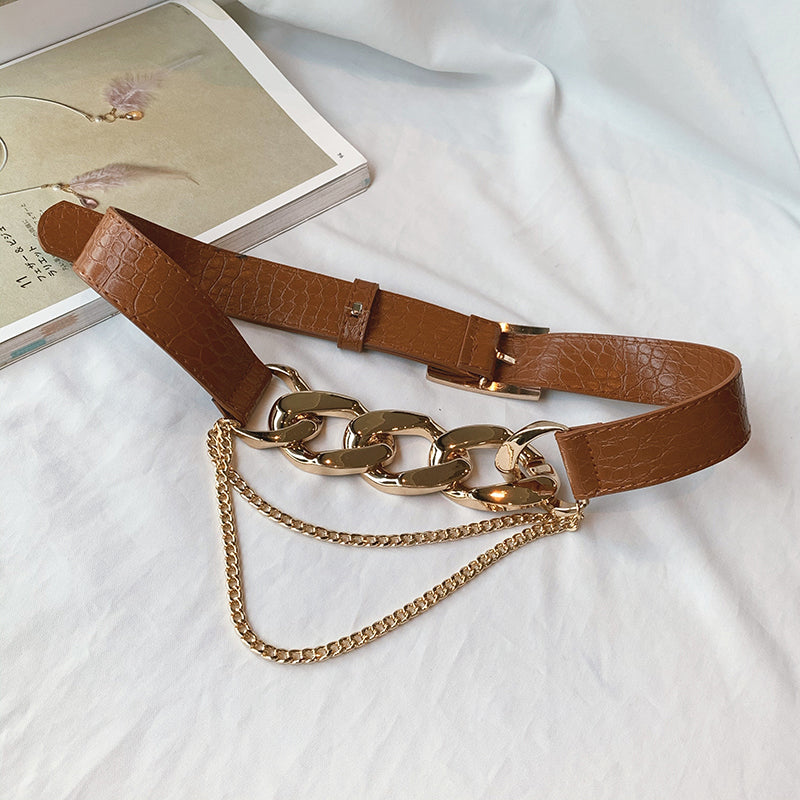 Versatile casual PU belt