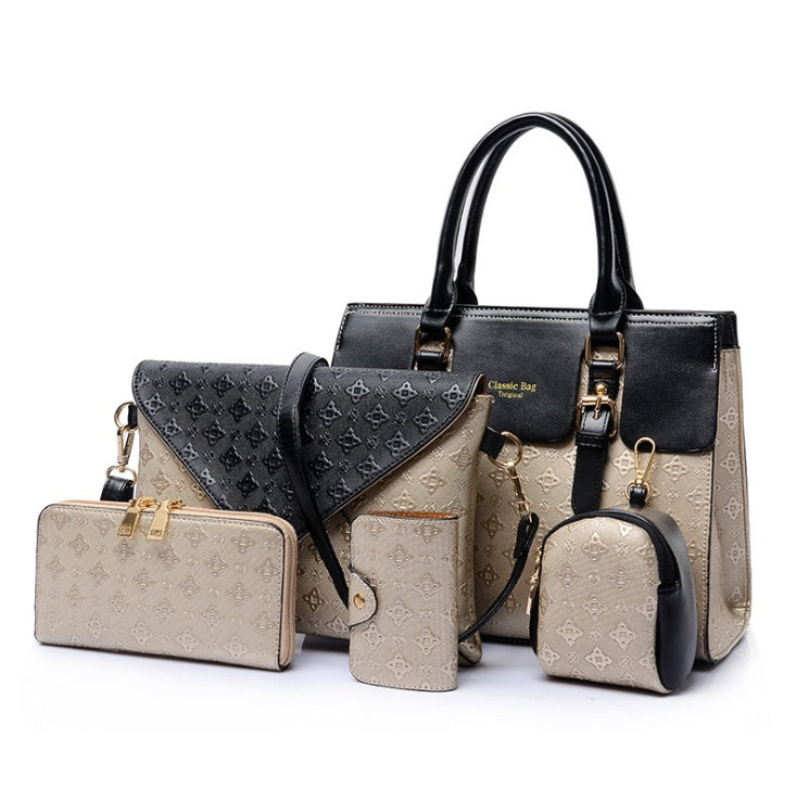set of Luxury Leather Handbags Black