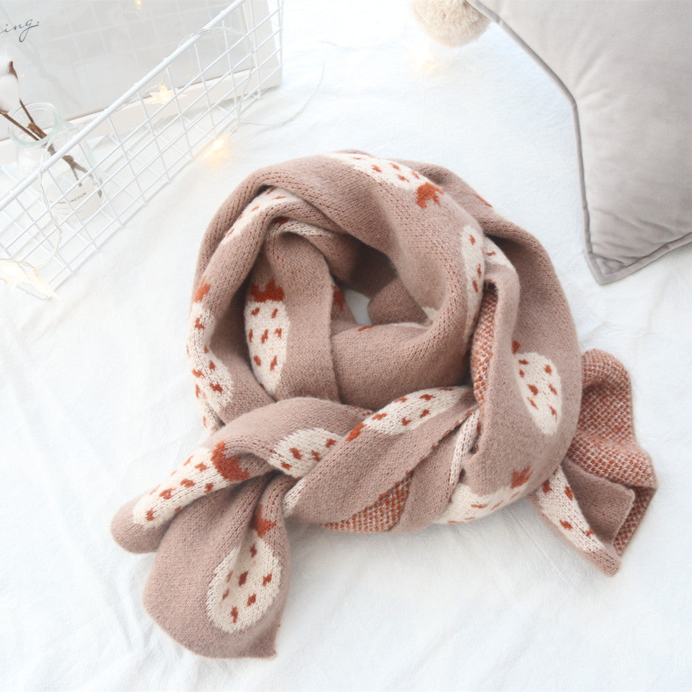 New thick woolen scarf in autumn and winter
