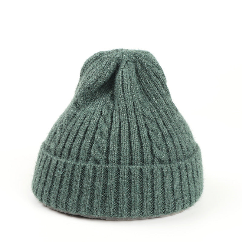 Autumn And Winter Fried Dough Twist Knitting Warm Wool Hat
