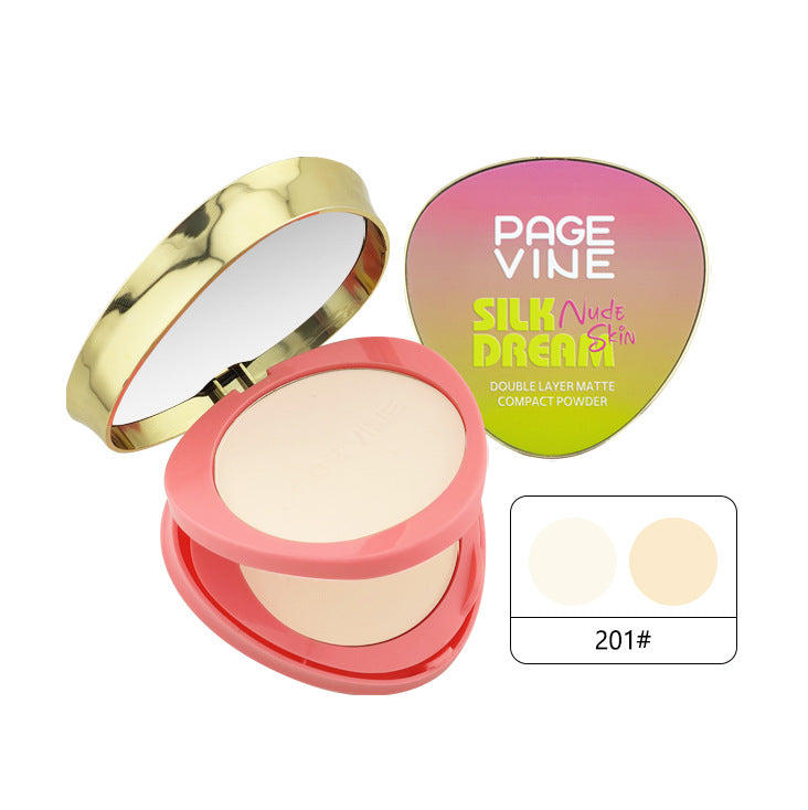 Concealer And Moisturizer Oil Control And Waterproof Sweat-proof Long-lasting Wet And Dry Dual-use Double Layer Powder