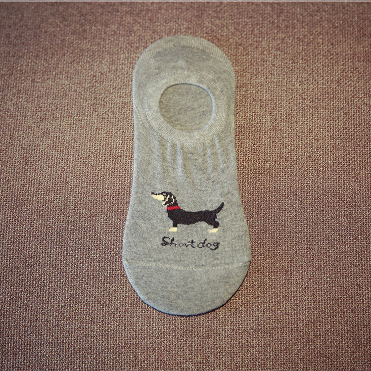 Pure color boat socks