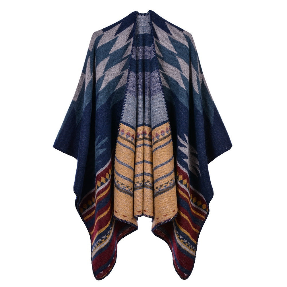 Reversible cashmere cloak
