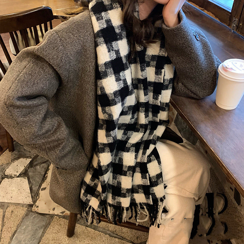 Core-spun Yarn Autumn And Winter Warm Scarf
