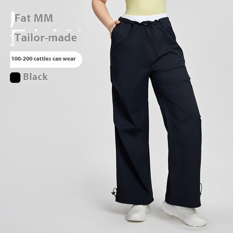 American Workwear Plus Size Wide-leg Pants Women's Outdoor Hiking High Waist