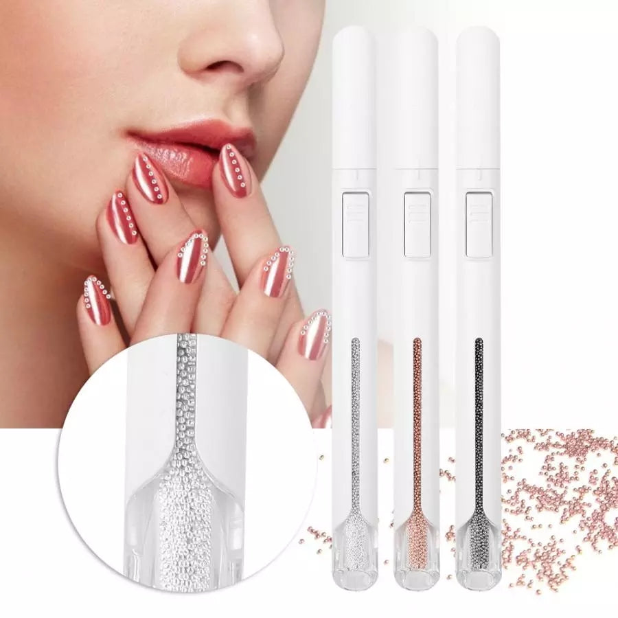 Nail Pen New Nail Ball Pen Point Drilling Pen Automatically Out Beads
