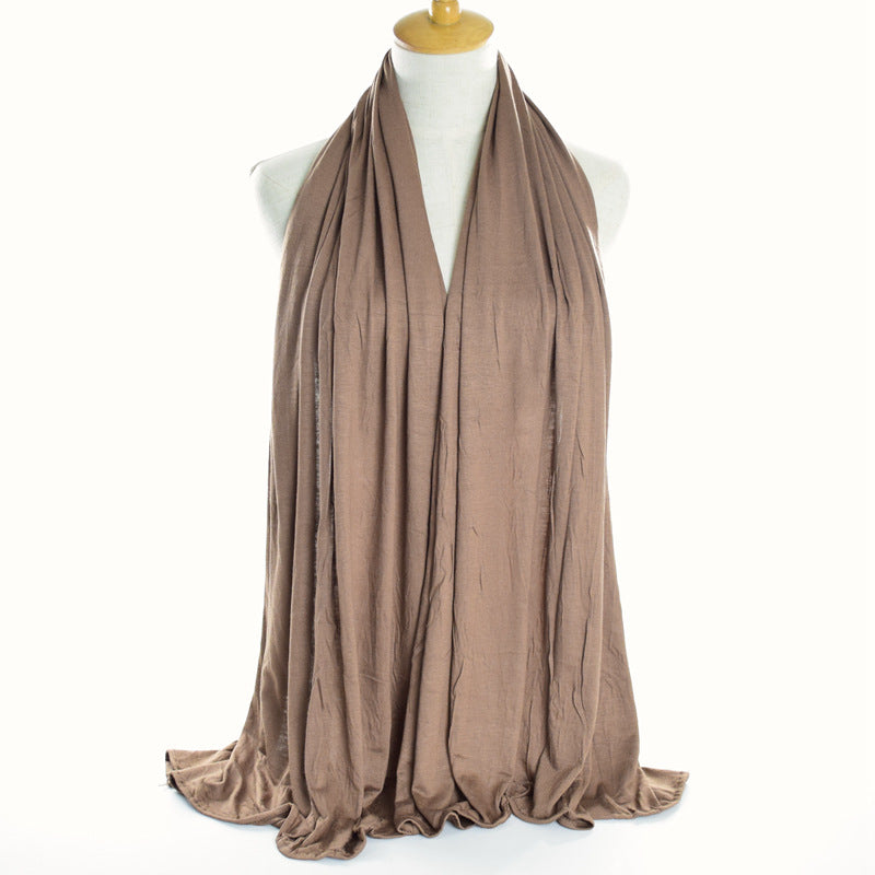 Monochrome mercerized cotton jersey scarf