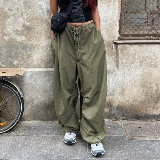 Loose Low Waist Casual Wide Leg Pants
