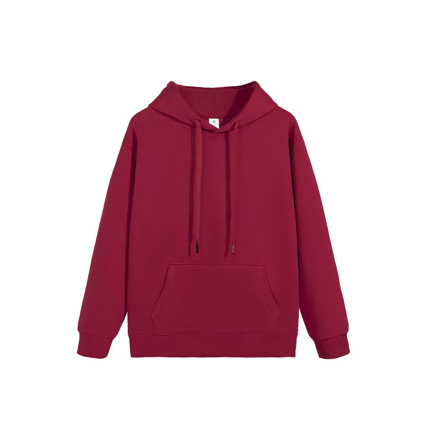 Ensfarvet dobbeltsidet sweater med hætte til kvinder