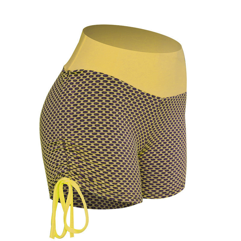 Fashionable Ladies Mesh Honeycomb Yoga Shorts