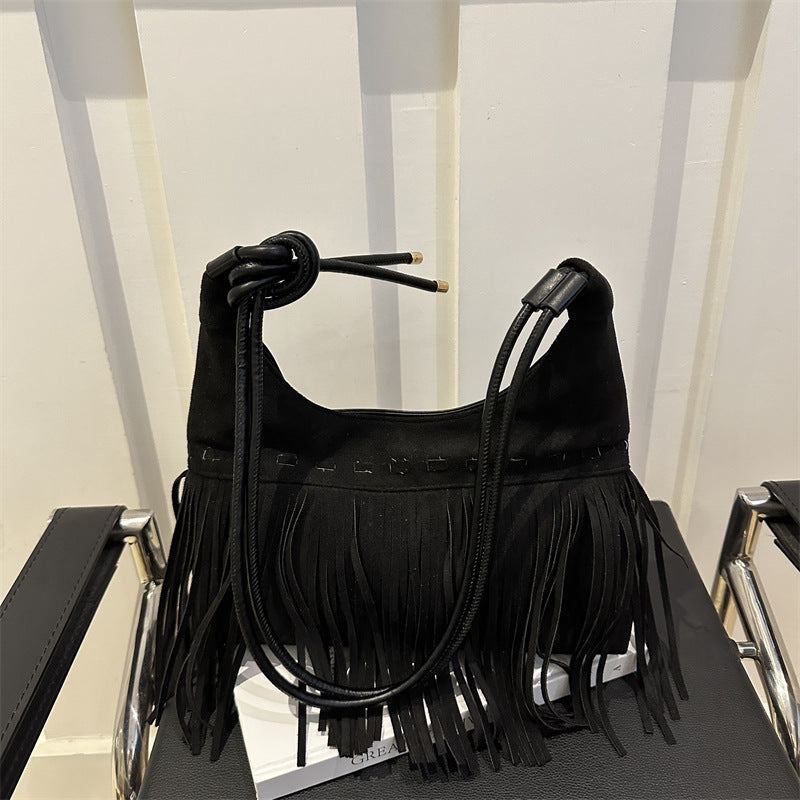 Womens Bohemian Retro Tassel Shoulder Crossbody Bag