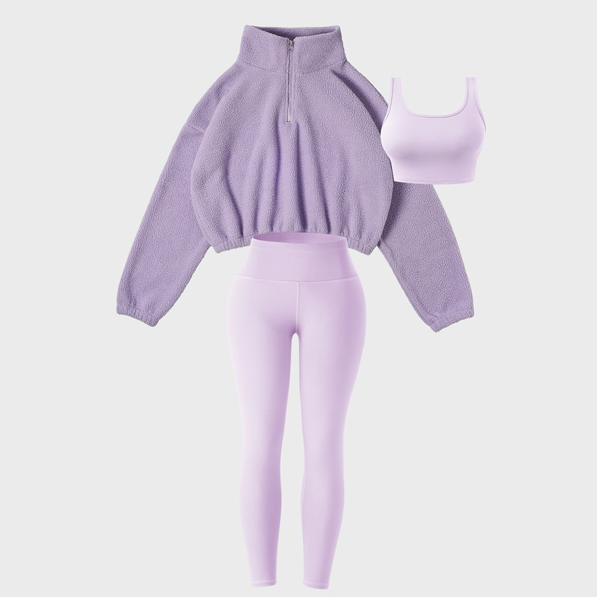 Fleece Sweatshirt Yoga Outdoor Leisure Sports Three-piece Suit