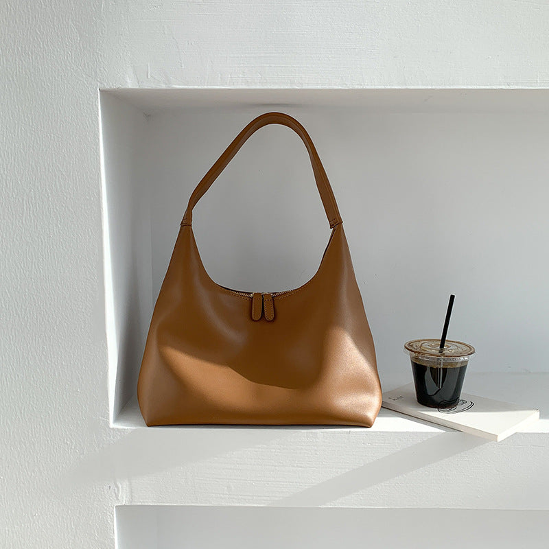 Simple Soft-leather Shoulder Bag For Women Versatile And Niche