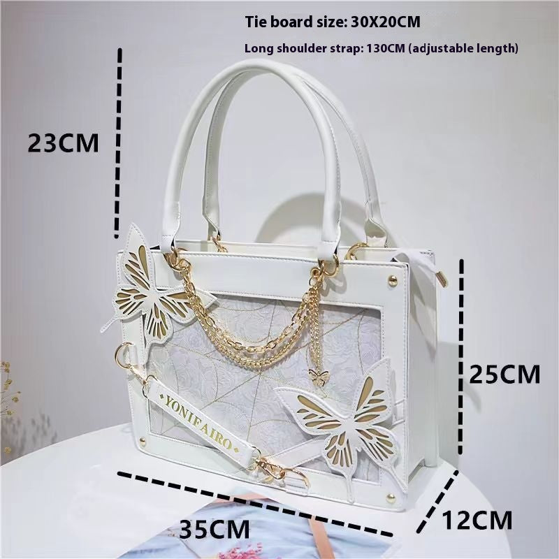 Butterfly Design Women's Large Capacity Handbag