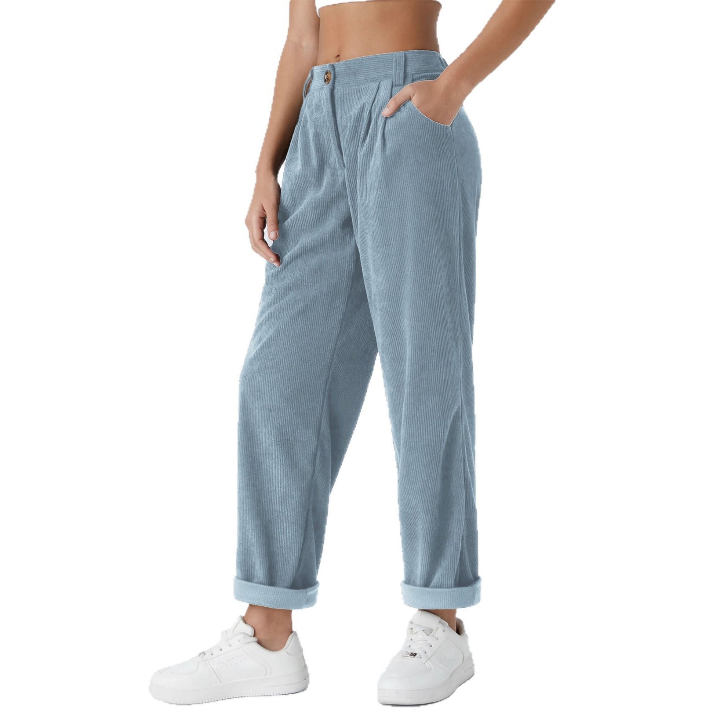 Casual Suit Wide-leg Pants With Velvet
