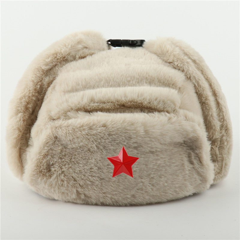 Men's And Women's Rabbit Fur Outdoor Hat Ear Protection