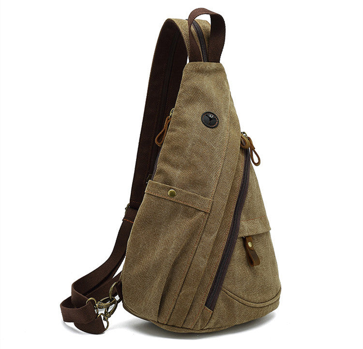 Men's Canvas Chest Bag Large Capacity Leisure