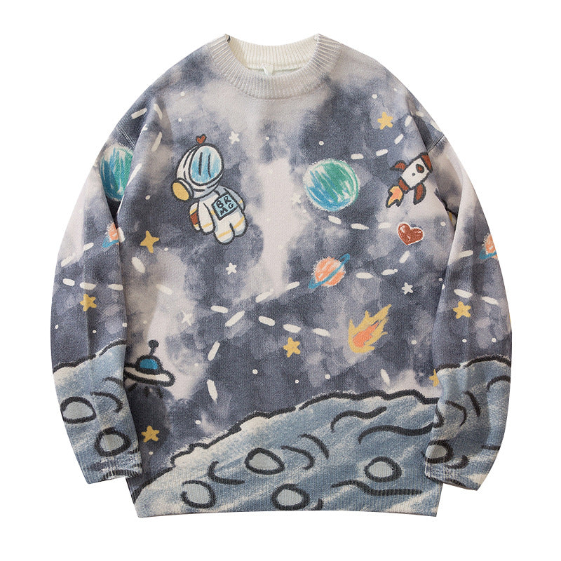 Mænds Casual Retro Tie Dye Sweater