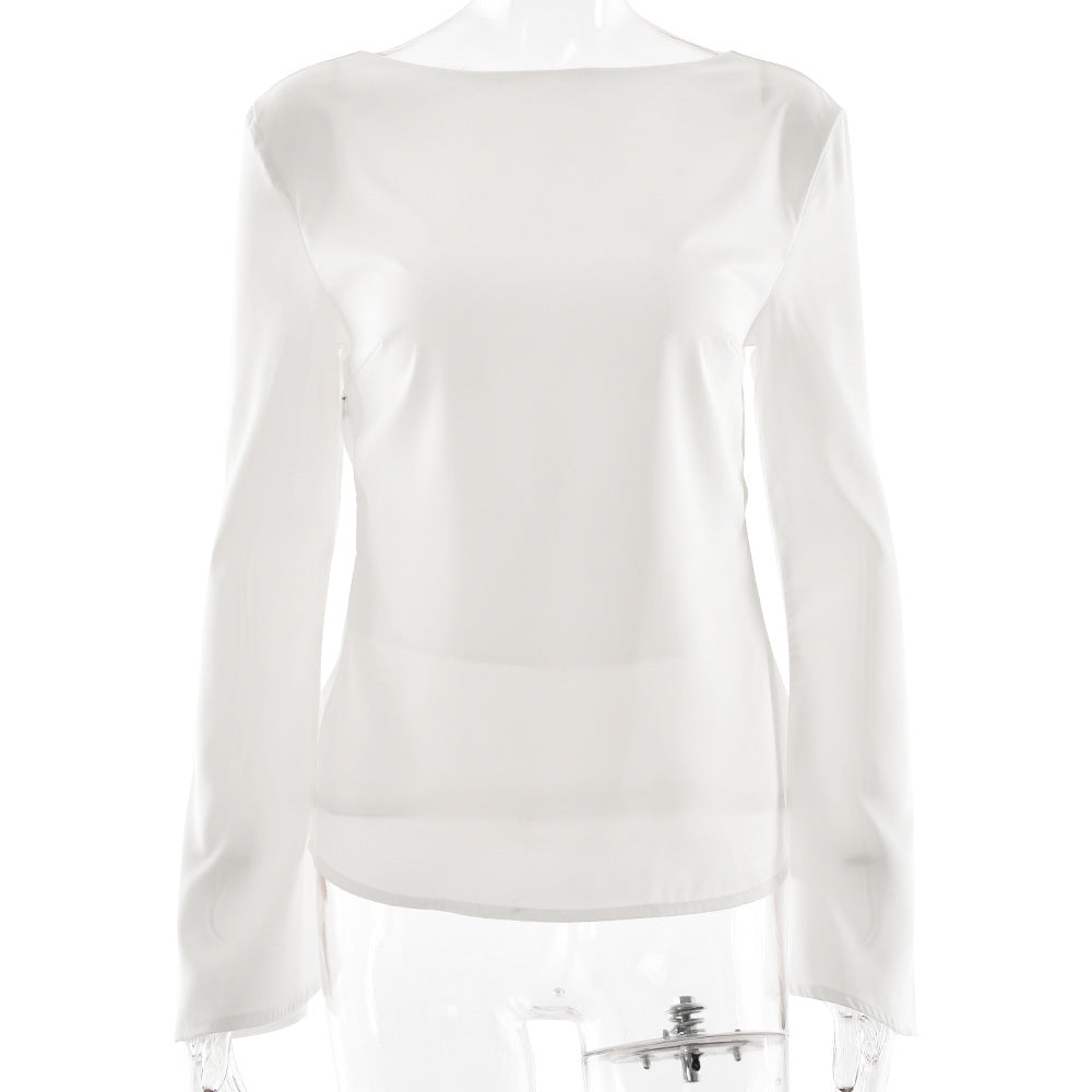Elegant And Personalized Bell Sleeve Women's Top
