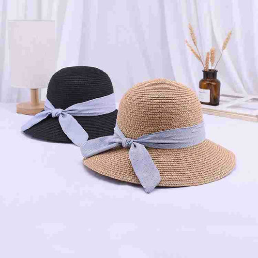 Summer Outdoor Travel Solid Color Straw Hat Beach Hat
