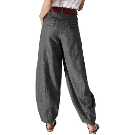 Women's Solid Color High Waist Wide Leg Pants Women's Casual Trousers