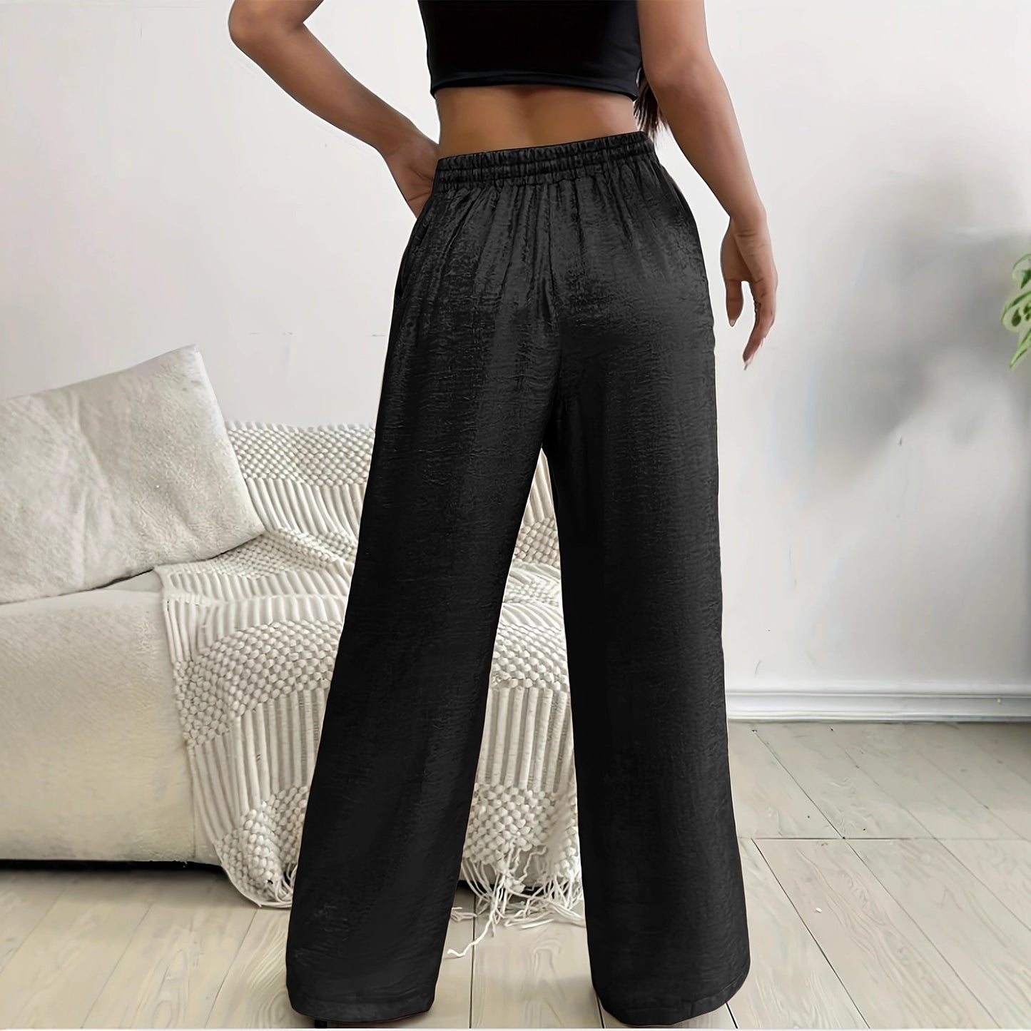 New Womens Loose-fit Gold-stamped Sequined Fashion Pants