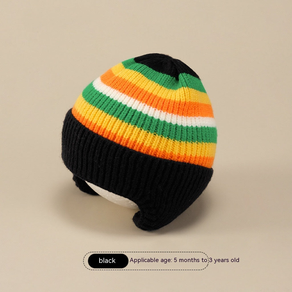 Girls' Knitted Wool Keep Warm Earmuffs Hat