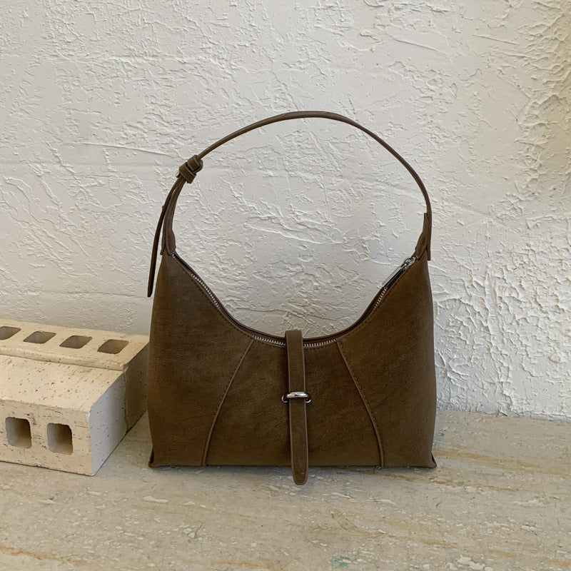 Trendy Retro Matte Underarm Bag For Women Korean Style