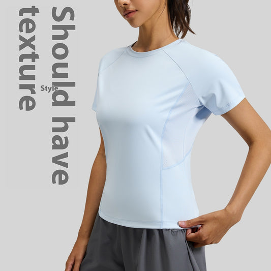 Outdoor Running Breathable Quick-drying Exercise Short Sleeves T-shirt For Women