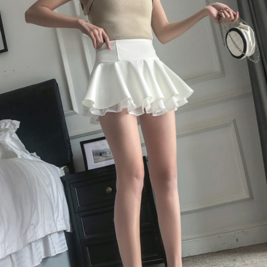 New Spring And Autumn High Waist Stretch Pleated Chiffon