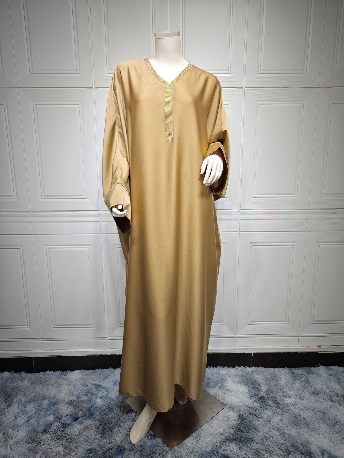 Dame Fashion Kjole Flagermusærme Kaftan