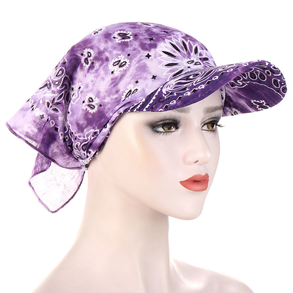 European And American Classic Multi-color Cashew Tie-dye Turban Hat