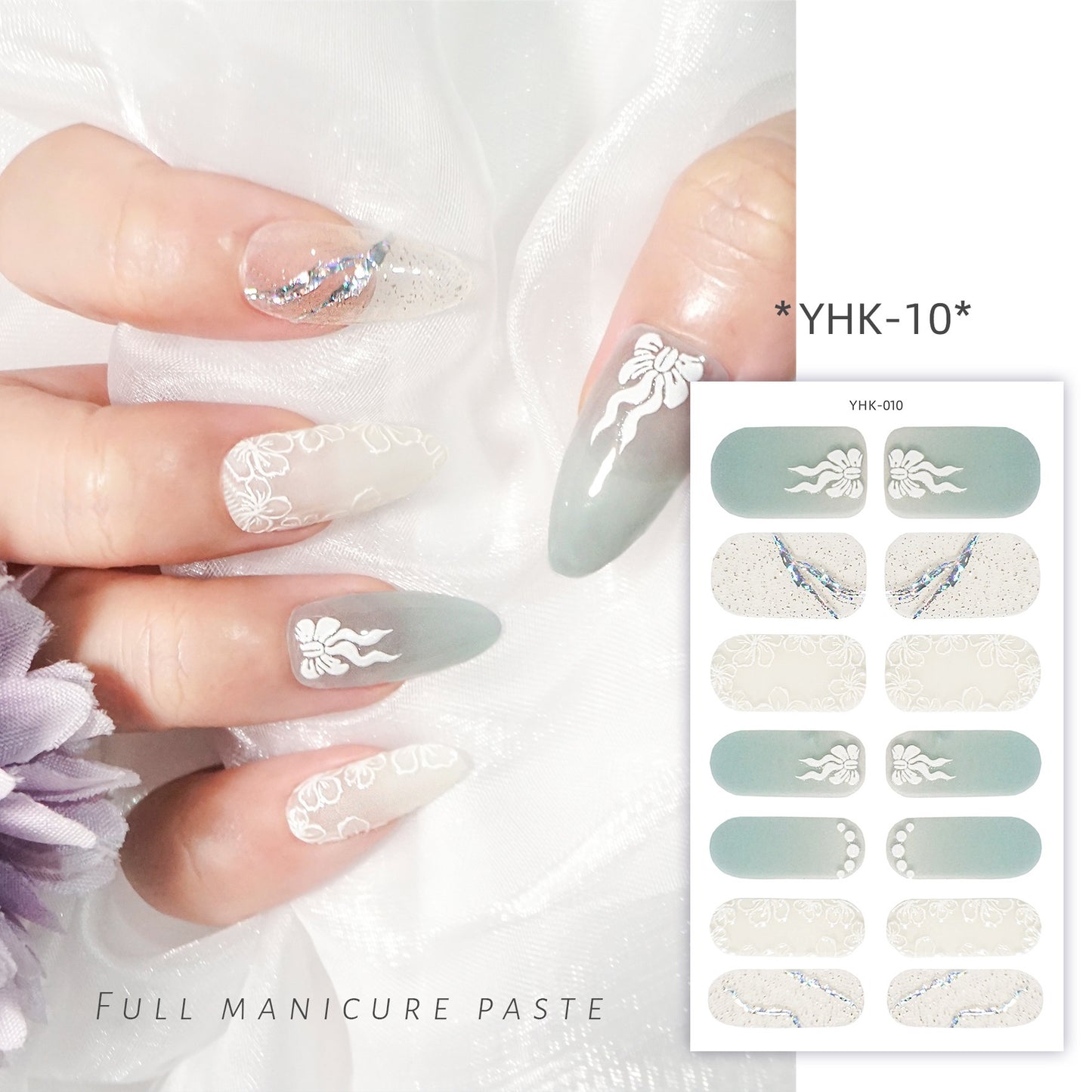 Spring Three-dimensional Relief Nail Stickers 3D Baking-free Waterproof Wholesale