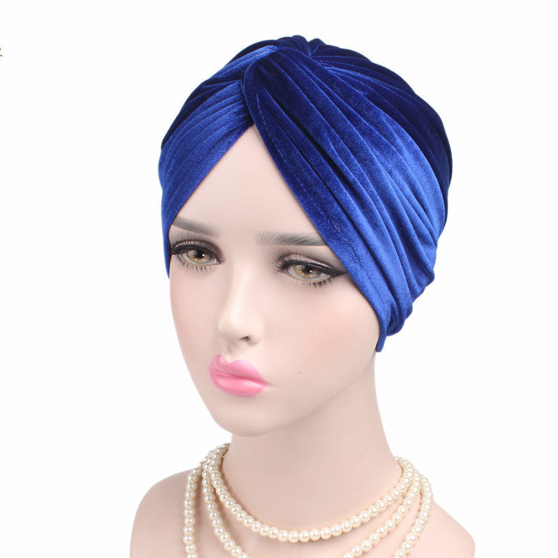 Velvet Stretch Tam-o'-shanter Cross Twist