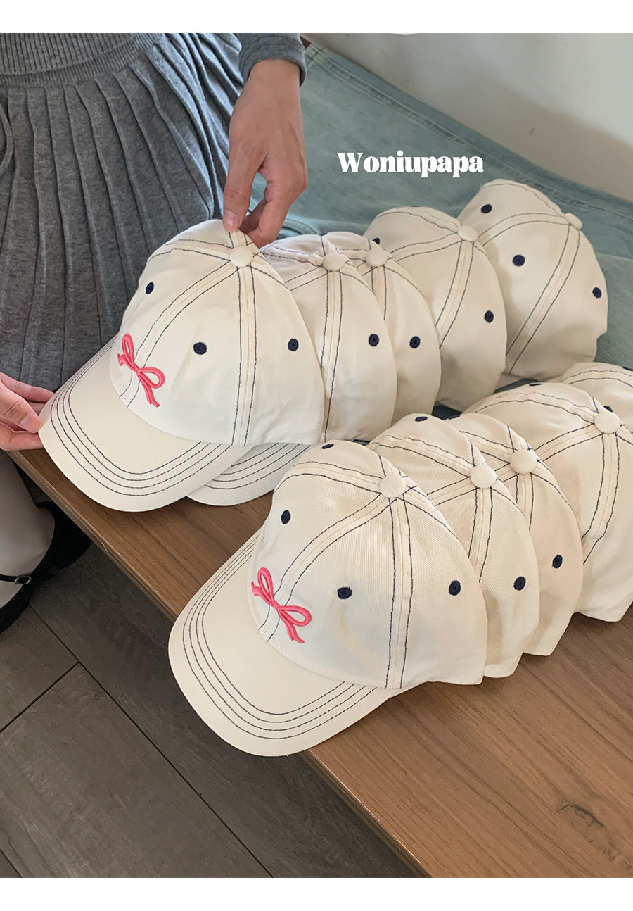 South Korea Ins Same Style Bow Baseball Cap Female