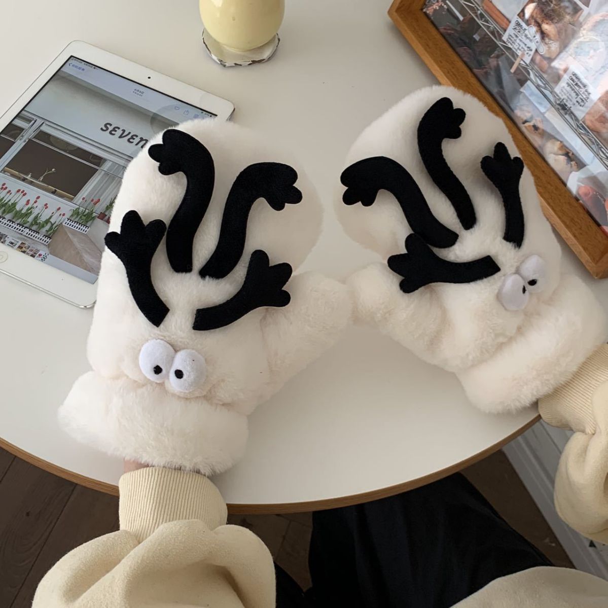 Creative Funny Little Briquette Plush Gloves