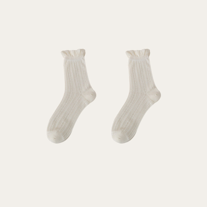 Women's Fashion Cotton Lace Socks