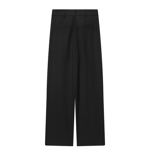 Temperament Women's Clothing Wrap Design Blended Pants