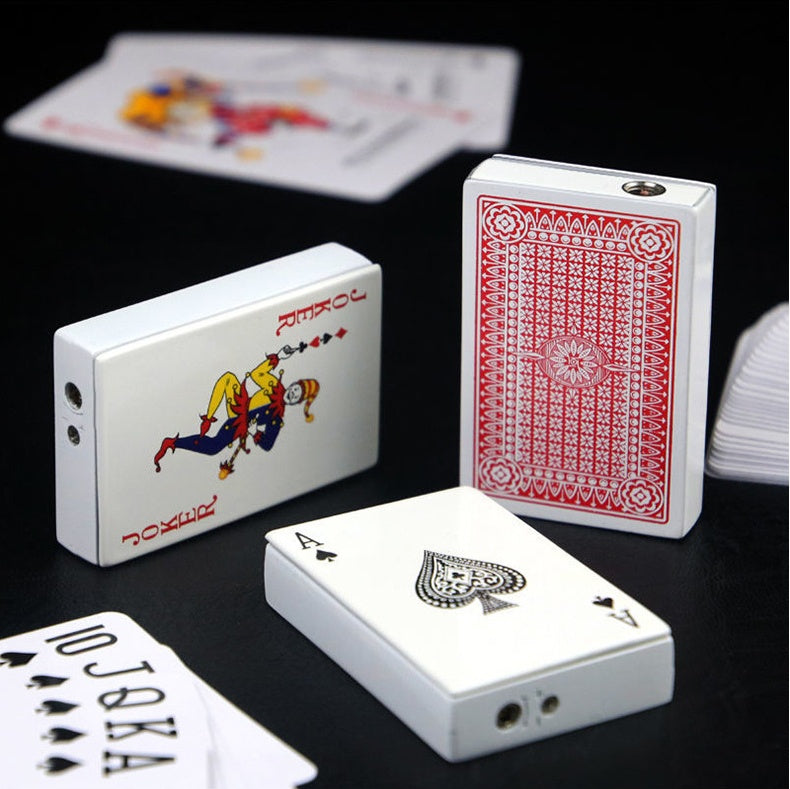 Poker Card Metal Windproof Straight Forward Creative Personalized Lighter