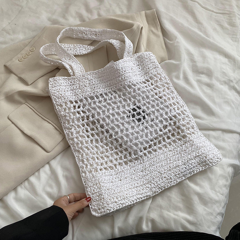 Women's New One-shoulder Large-capacity Fashion Woven Bag