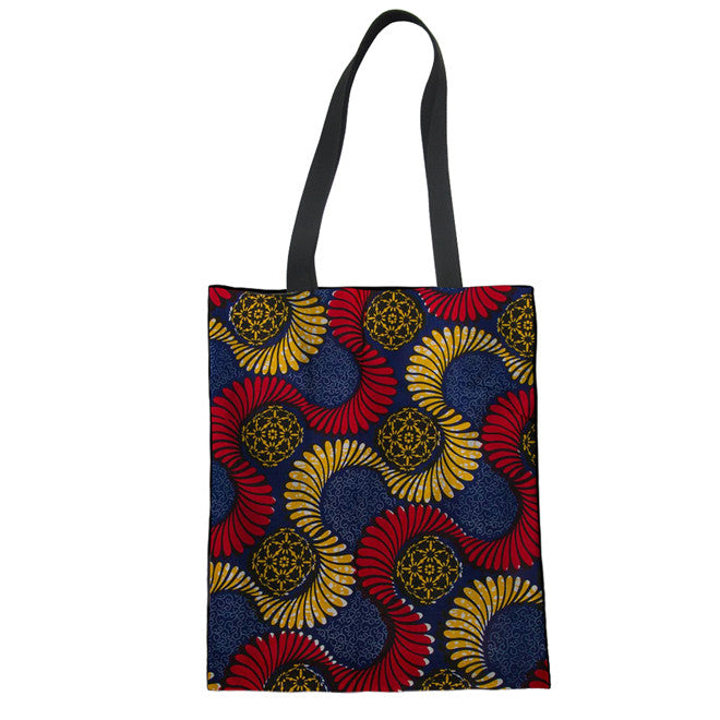 Geometric Stripes Circle Printing Exotic New Student Creative Canvas Bag